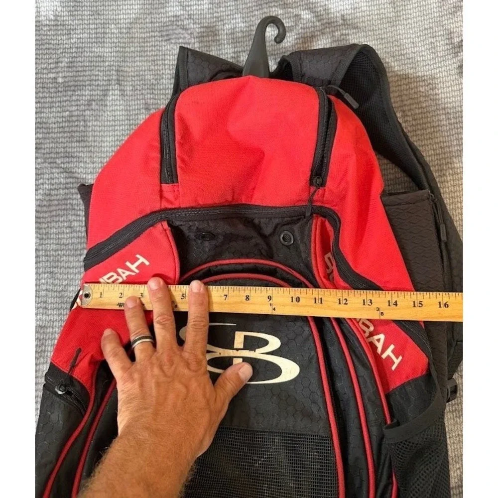 Boombah Superpack Baseball Softball Bat Bag Backpack Red Black Gear Equipment
